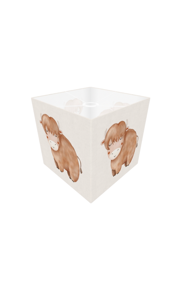 Abat jour carré chambre bébé zodiaque taureau