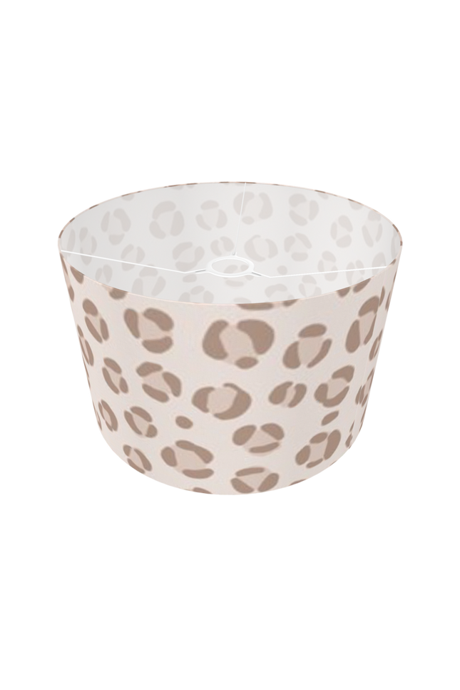 Abat jour chambre bébé motif léopard beige 