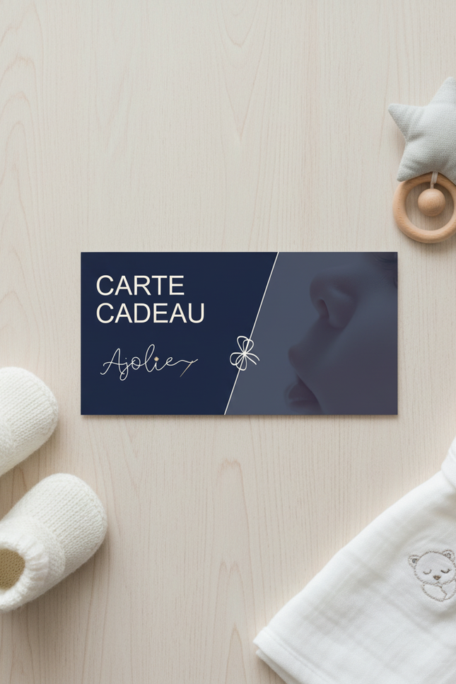 Carte cadeau Ajolie pour naissance cadeau personnalisé, cadeau souvenir pour bébé et enfant