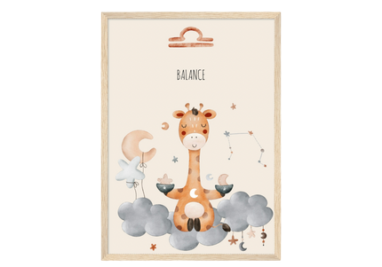 Poster classique en papier semi-brillant encadré en bois