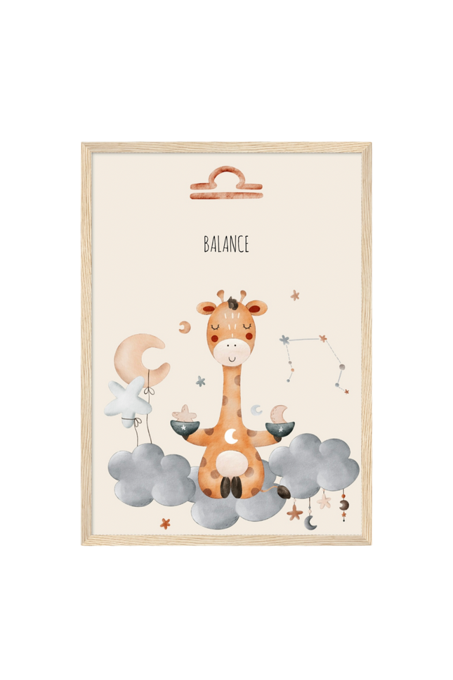 Poster classique en papier semi-brillant encadré en bois