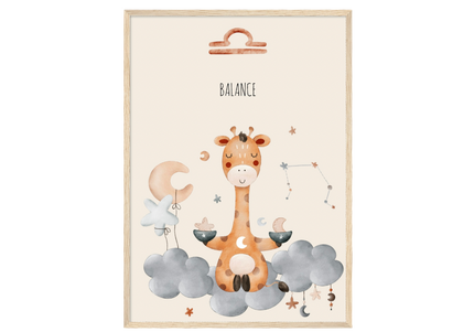 Poster classique en papier semi-brillant encadré en bois