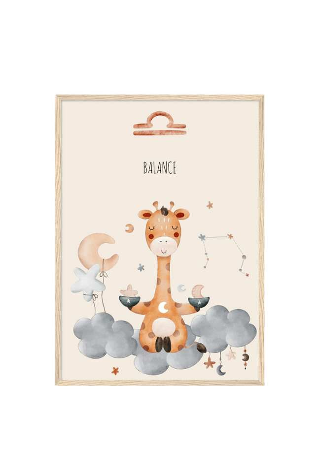 Poster classique en papier semi-brillant encadré en bois