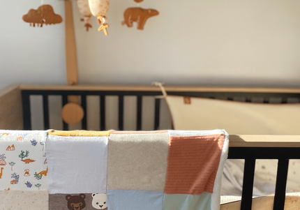 Plaid souvenir personnalisé à partir des vêtements de bébé, cadeau naissance